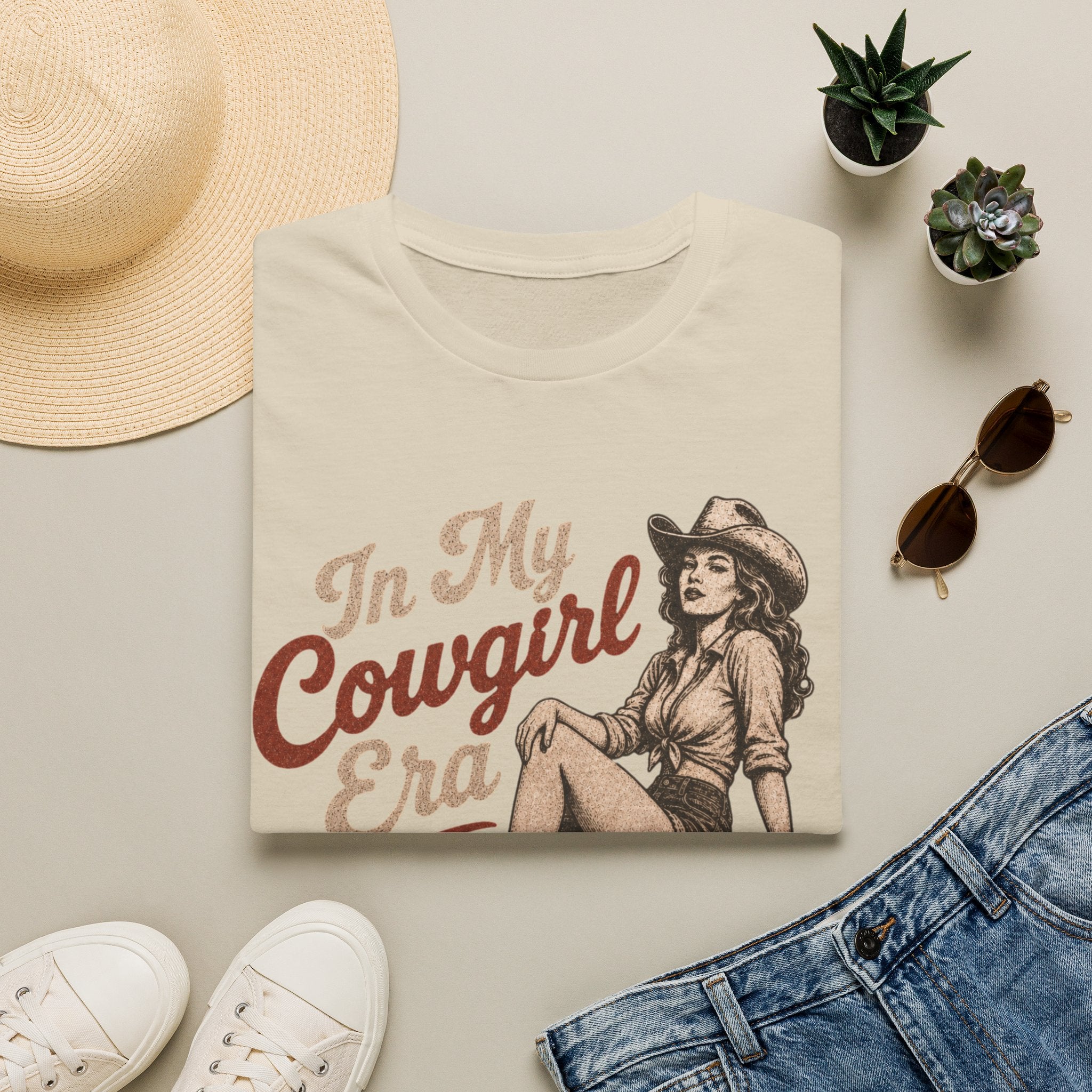 Cowgirl T-Shirt — "In My Cowgirl Era" Vintage Western Graphic Tee