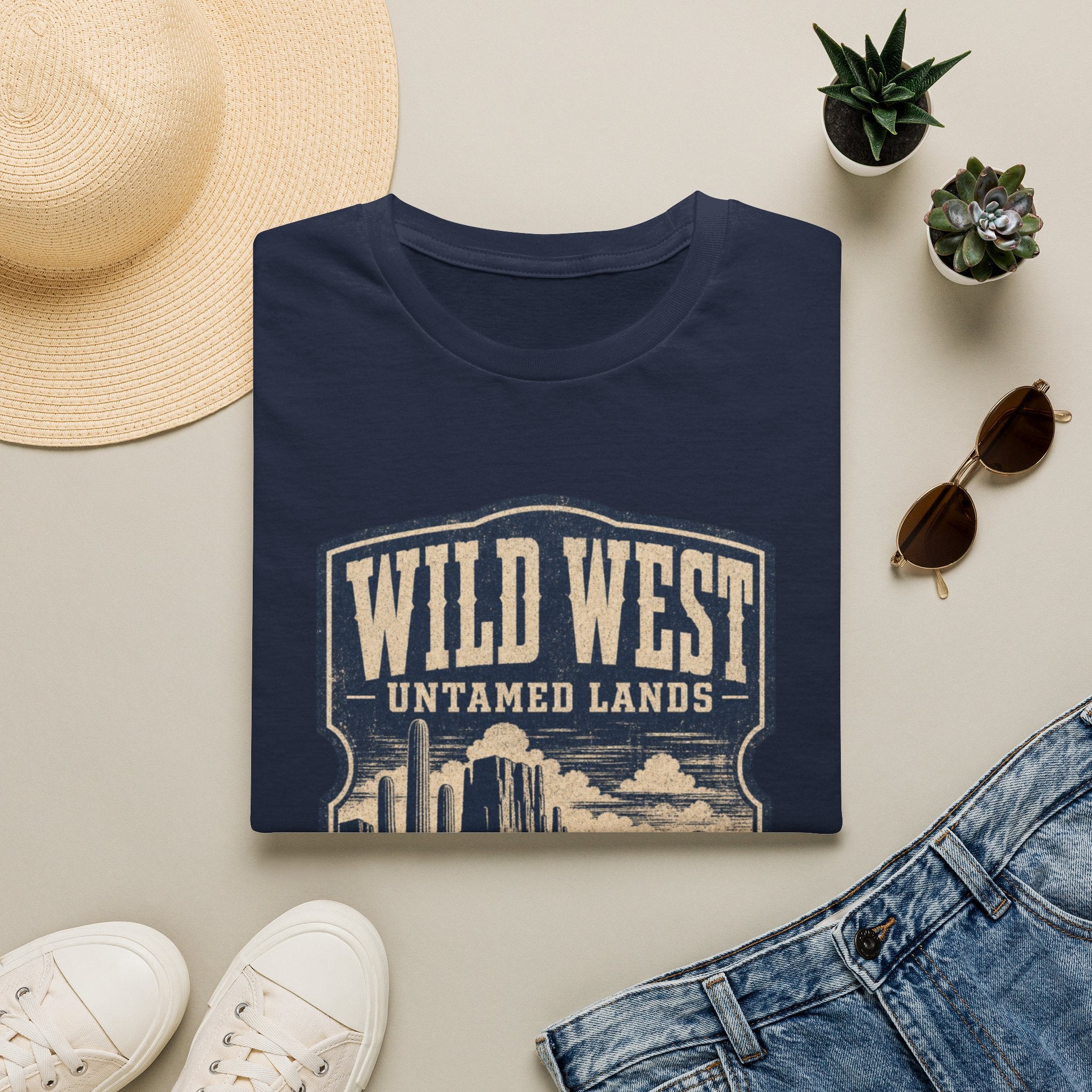 Wild West "Untamed Lands" T‑Shirt — Vintage Western Graphic Tee