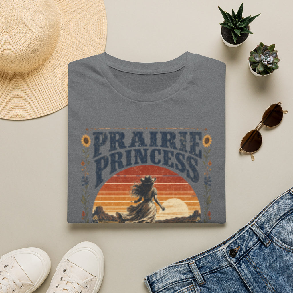 Prairie Princess T-Shirt — Vintage Sunset Cowgirl Tee