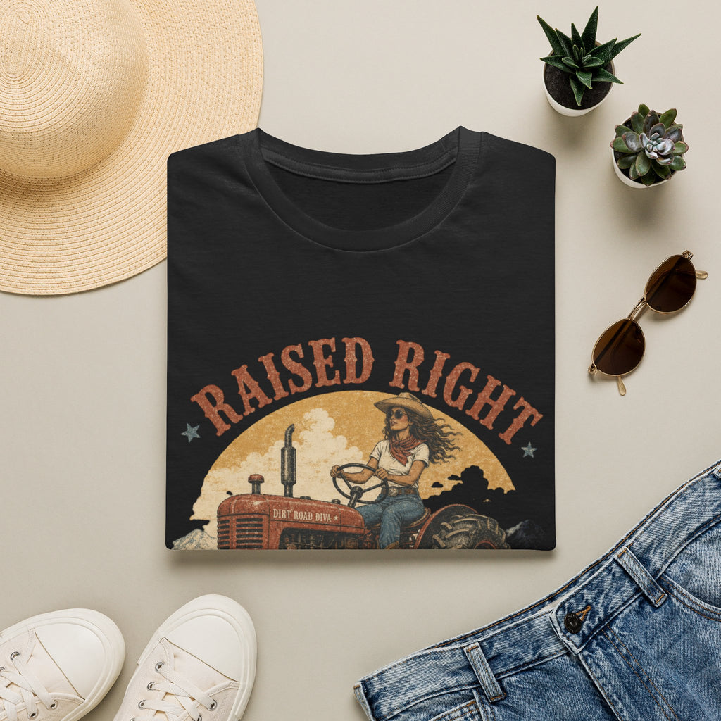 Raised Right Raised Wild Tractor T-Shirt — Vintage Country Farm Graphic Tee