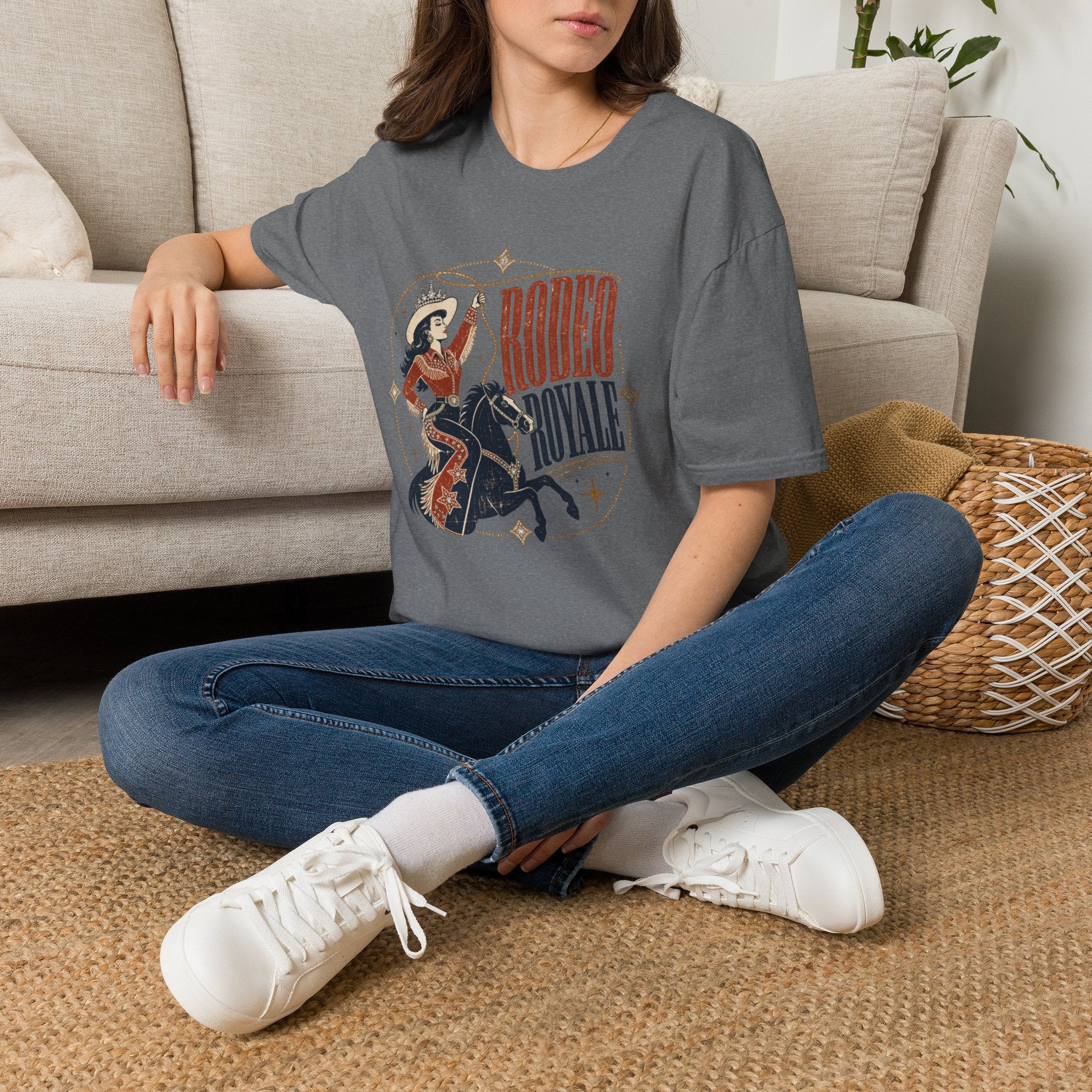Rodeo Royale Graphic T-Shirt — Western Cowgirl Horse Logo