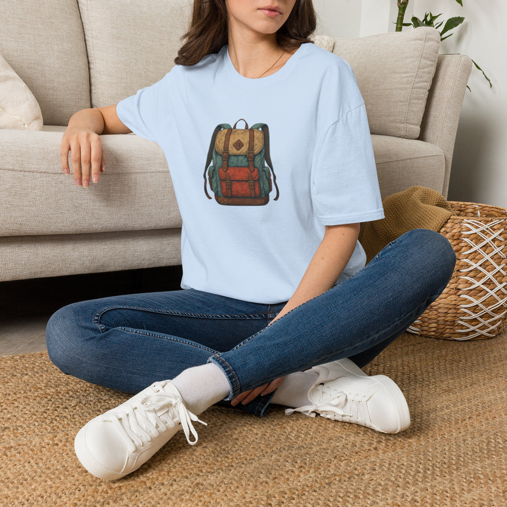 Adventure Backpack T‑Shirt — Vintage Camper Rucksack Graphic Tee