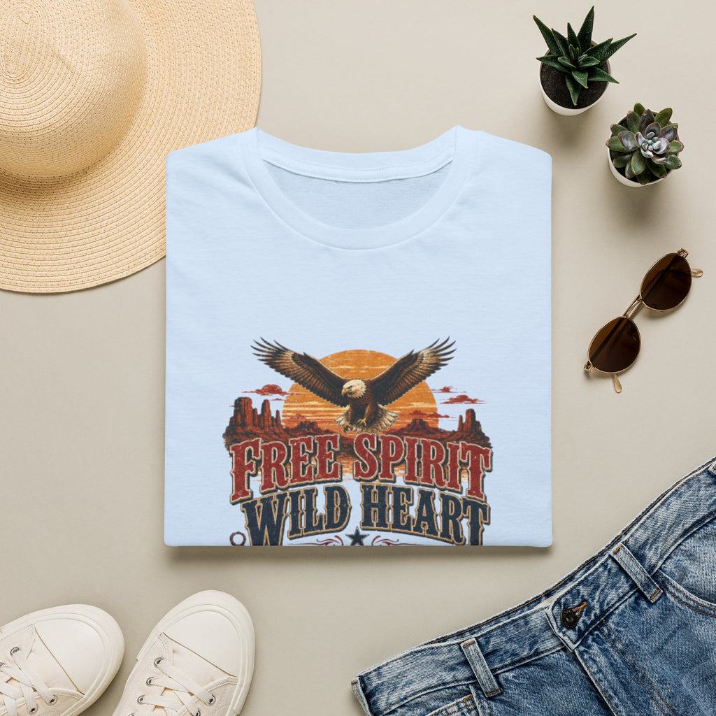 T-Shirt — Free Spirit Wild Heart Eagle Graphic (American Soul)