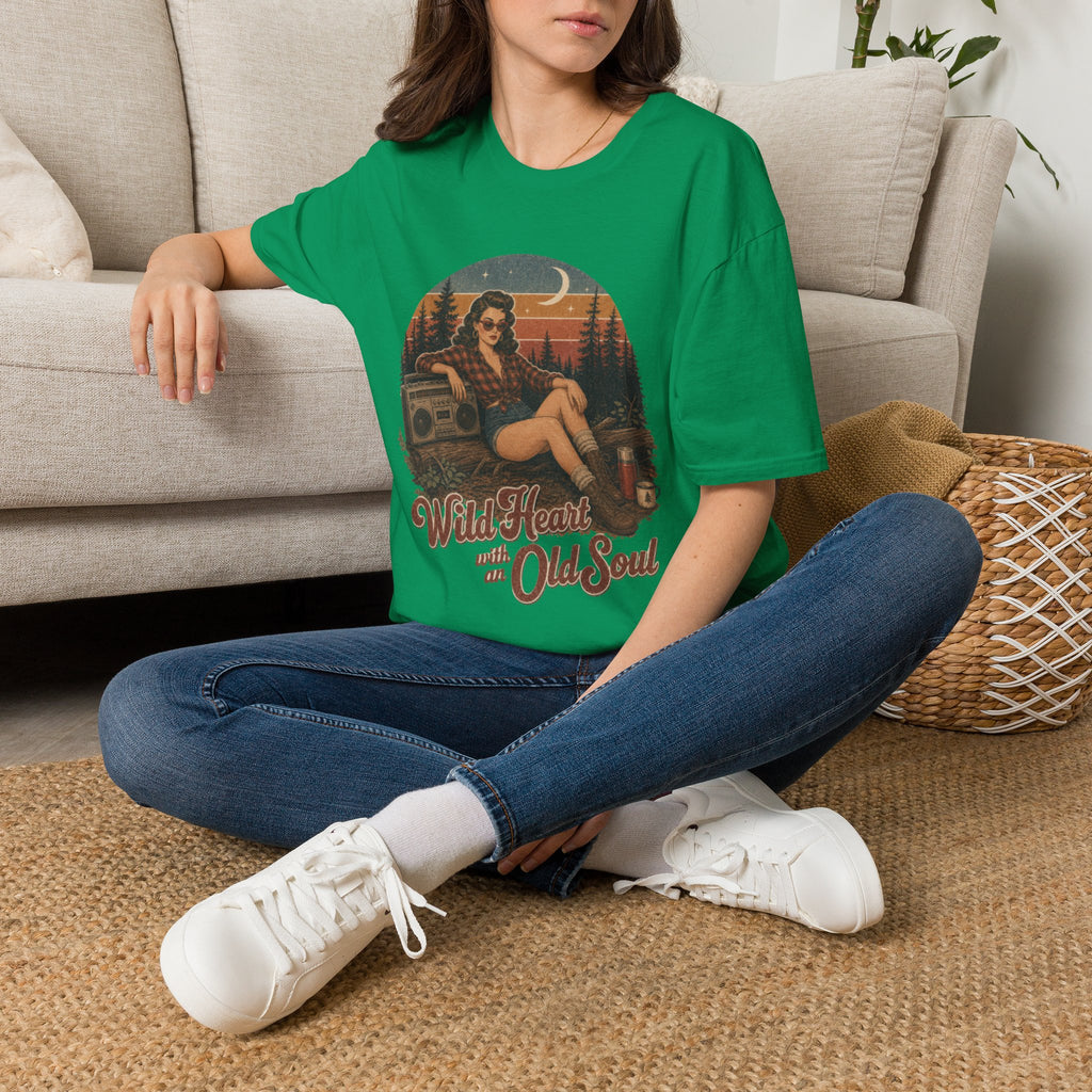 Vintage 'Wild Heart, Old Soul' Graphic T-Shirt