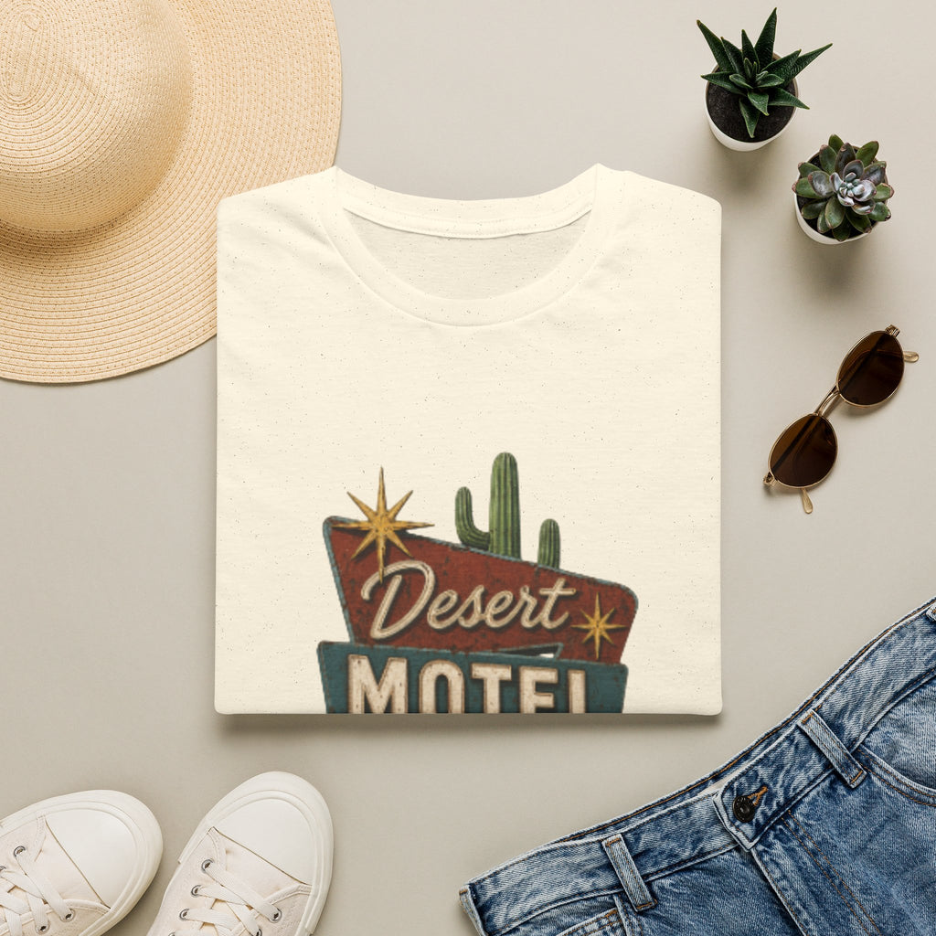 Desert Motel T‑Shirt — Retro Route 66 Desert Sign Tee