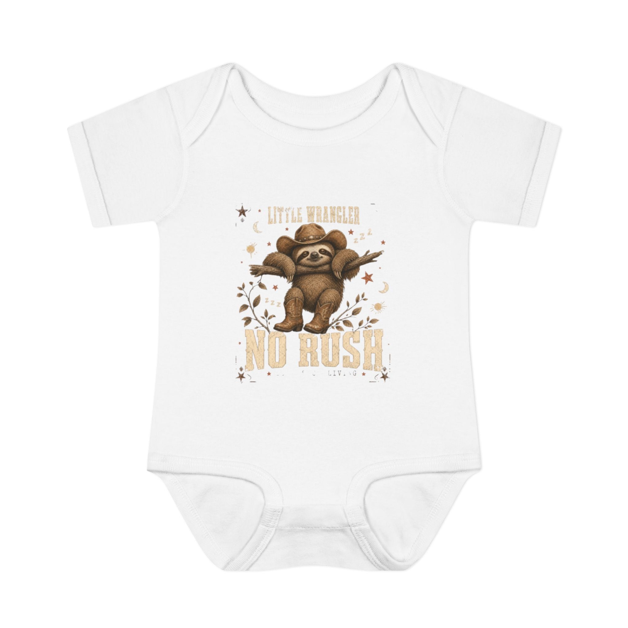 "Little Rumbler No Rush" Sloth Infant Onesie