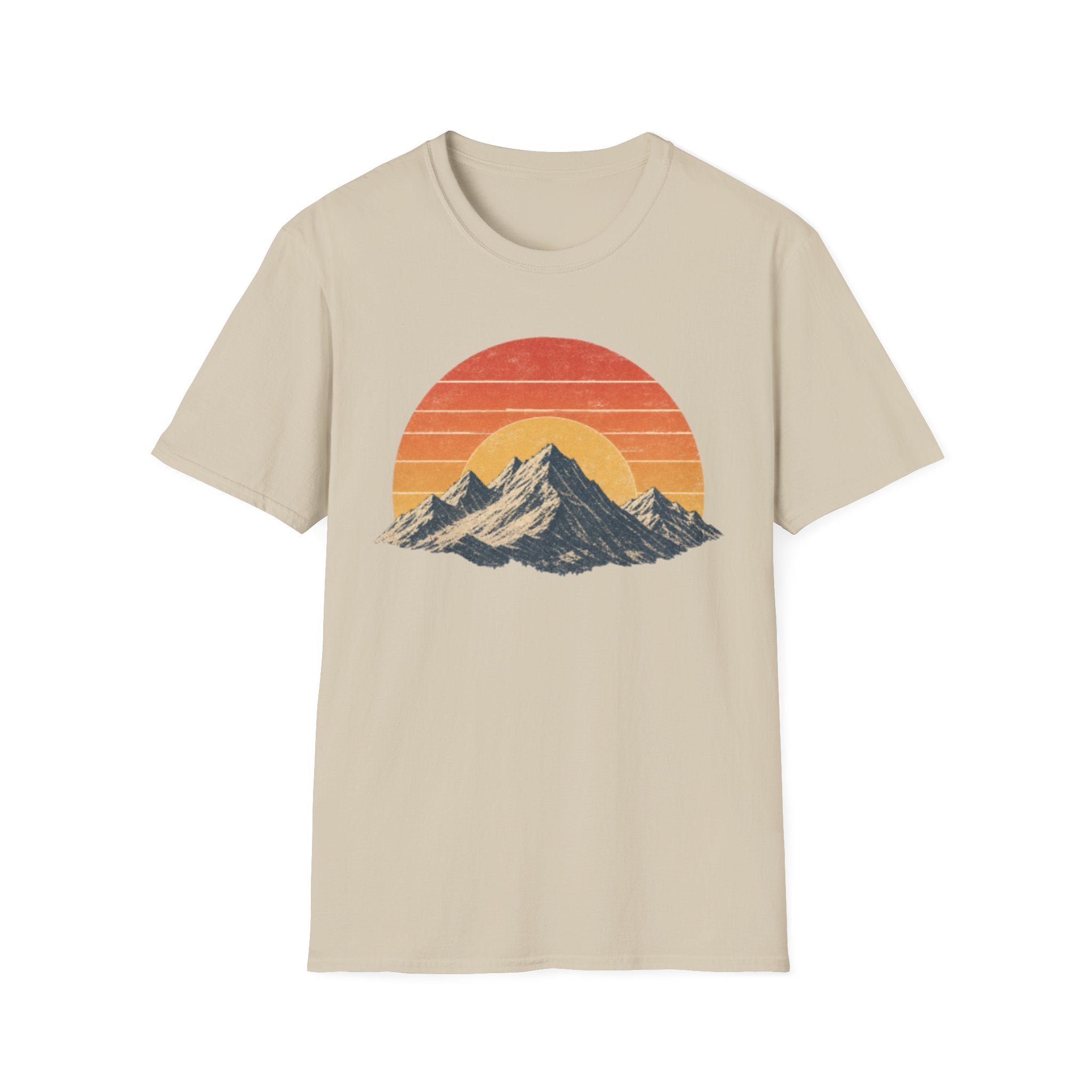 Vintage Sunset Mountain T-Shirt — Retro Scenic Graphic Tee