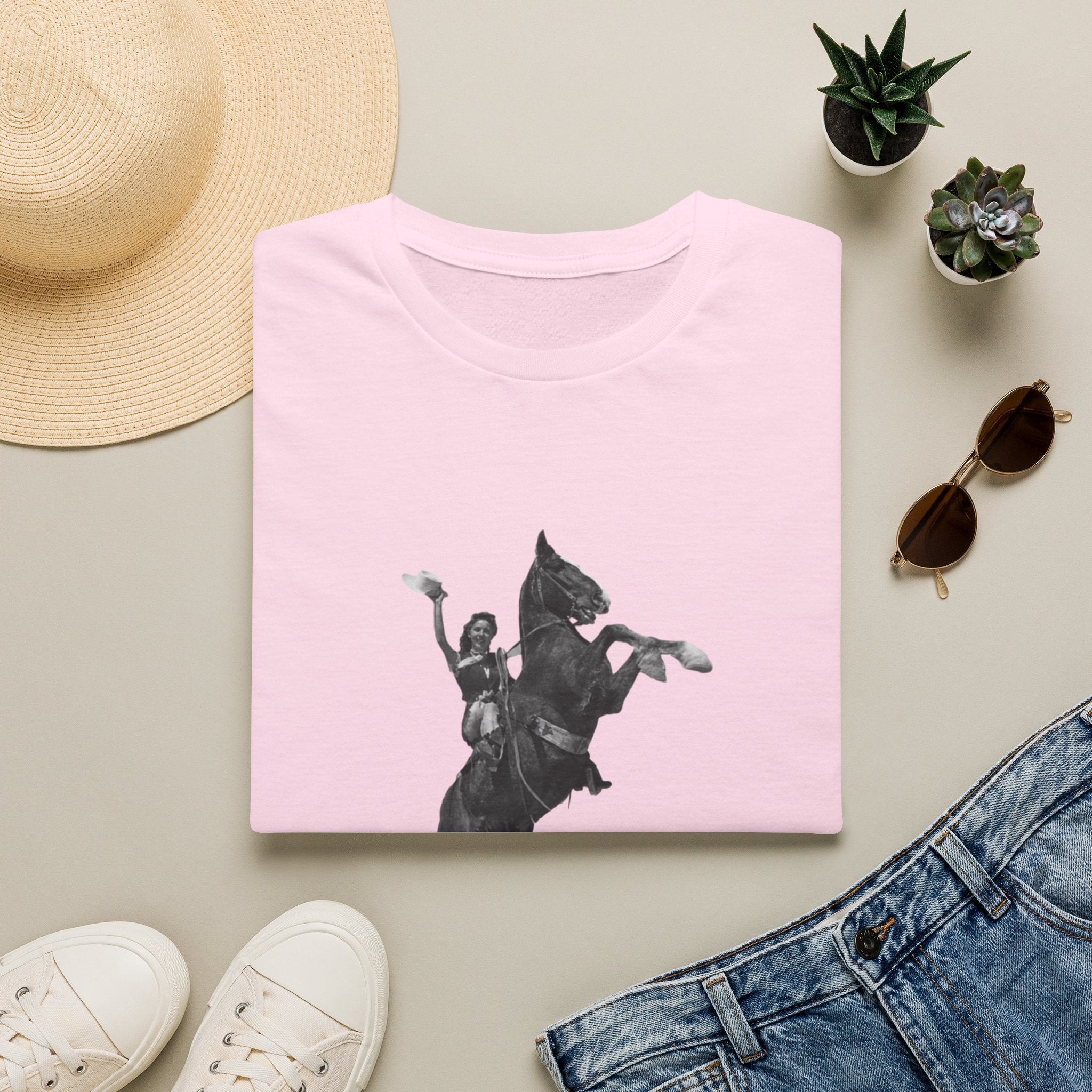 Cowgirl Graphic T‑Shirt — Vintage Horse & Rider Tee