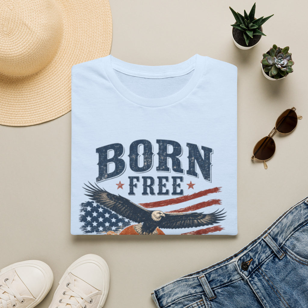 Born Free Eagle T-Shirt — Patriotic Raised Country Graphic Tee