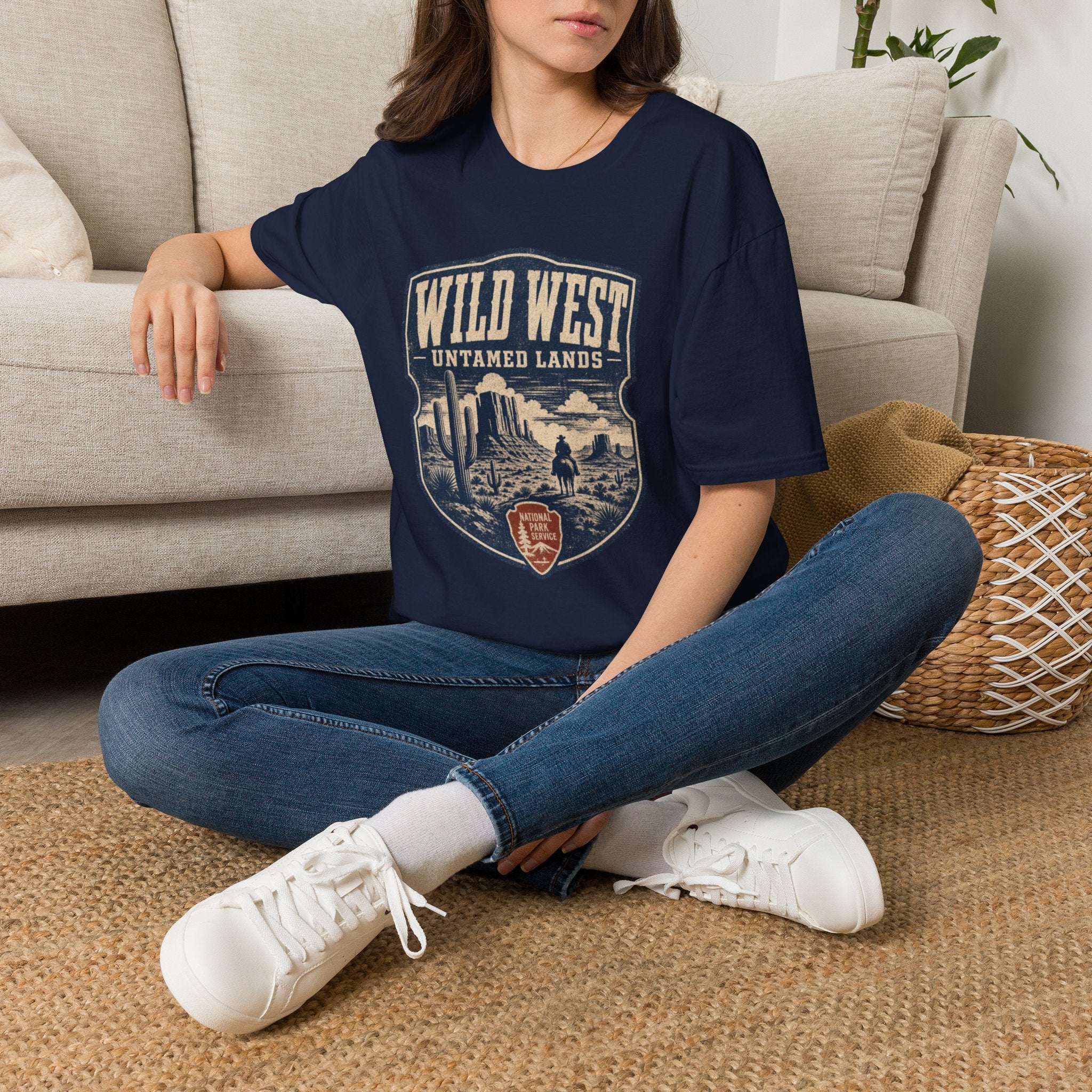 Wild West "Untamed Lands" T‑Shirt — Vintage Western Graphic Tee