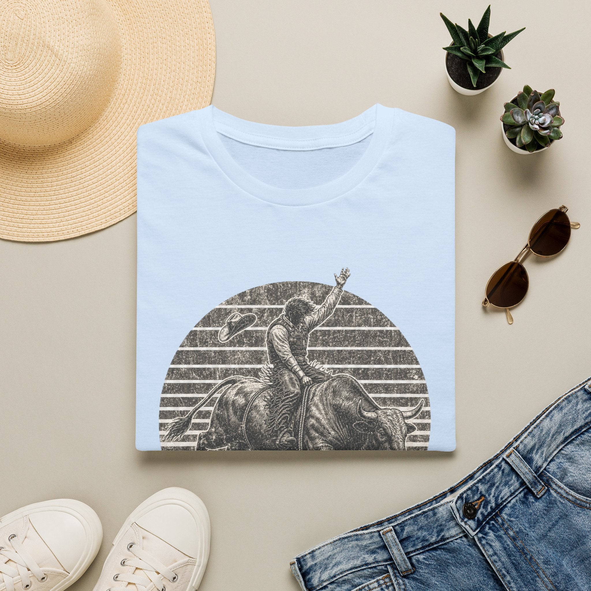Bull Rider T-Shirt — Vintage Rodeo Western Graphic Tee