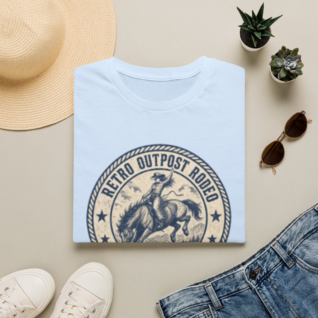 Retro Outpost Rodeo T-Shirt — Vintage Bucking Bronco Graphic (Est. 2024)