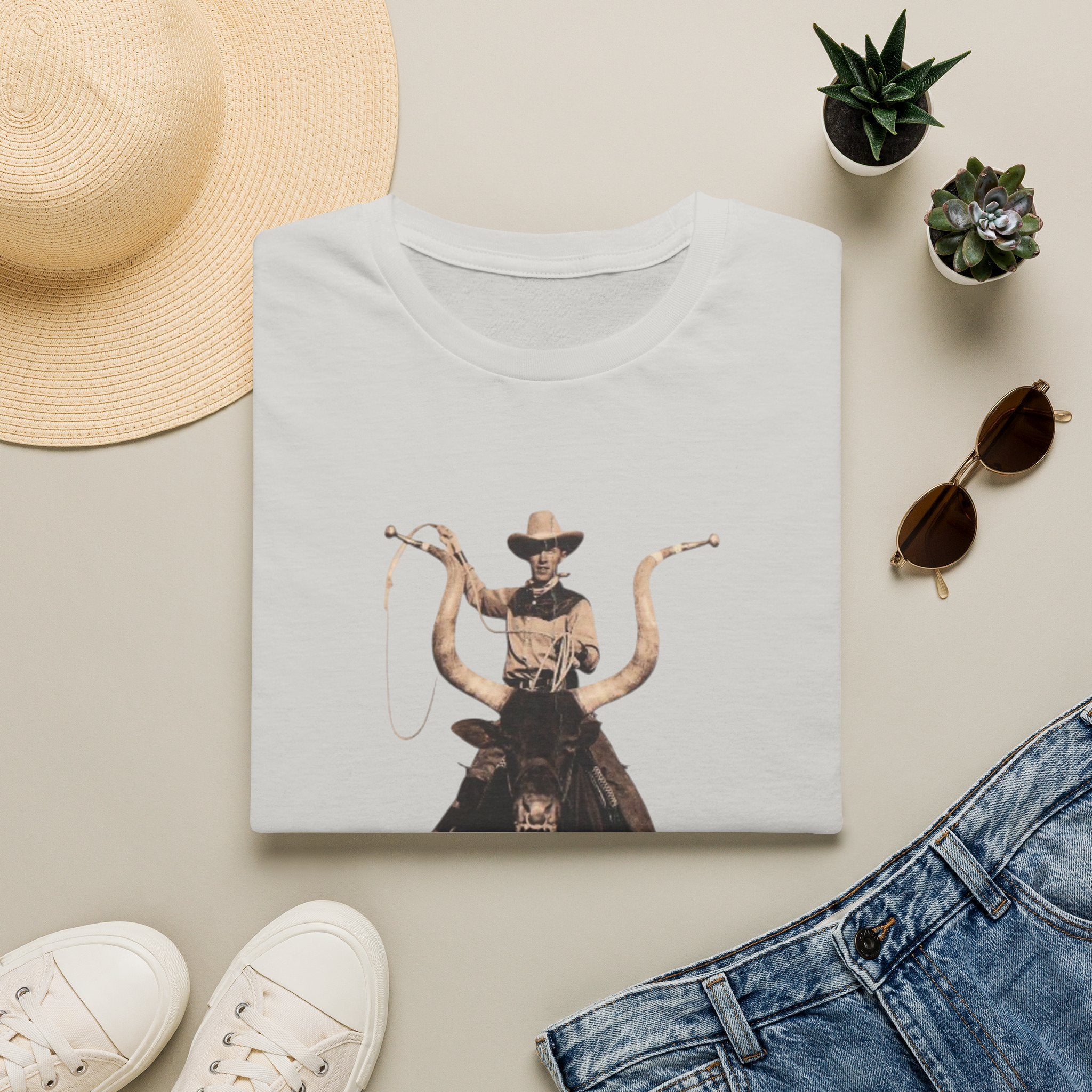 Cowboy Bull Rider T‑Shirt — Vintage Western Rodeo Graphic