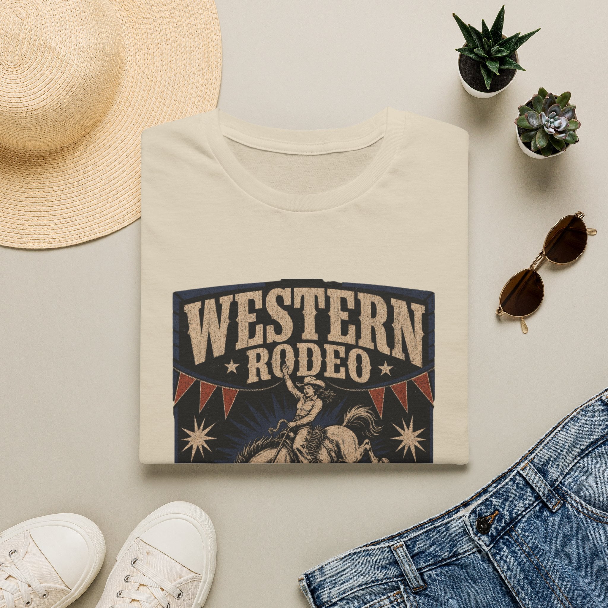 Western Rodeo T-Shirt — Cowboys & Cowgirls Welcome Vintage Graphic