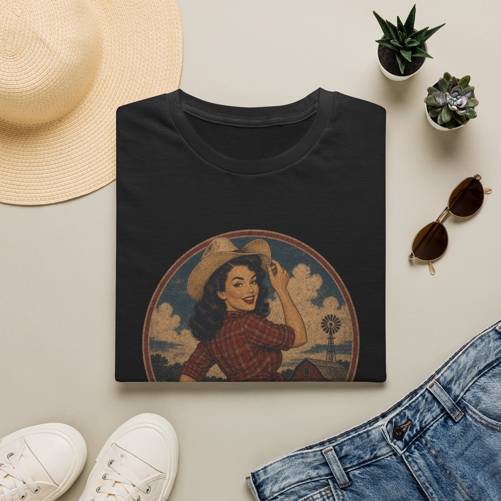 Country Girl T-Shirt — Vintage Cowgirl Graphic Tee