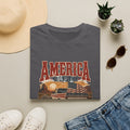T-Shirt — "America Runs On Country" Vintage Flag & Pickup Graphic