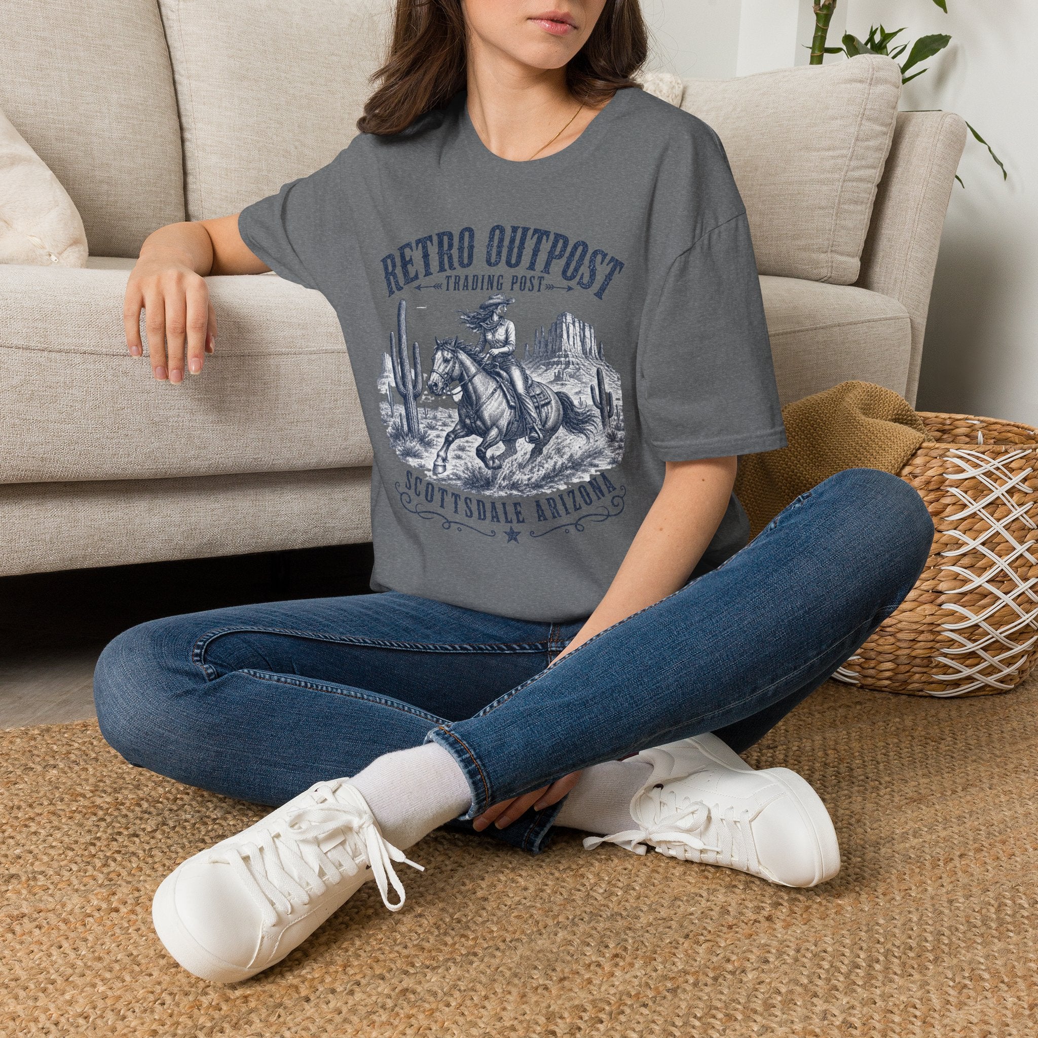 Retro Outpost Cowboy T-Shirt – Scottsdale Arizona Western Graphic Tee