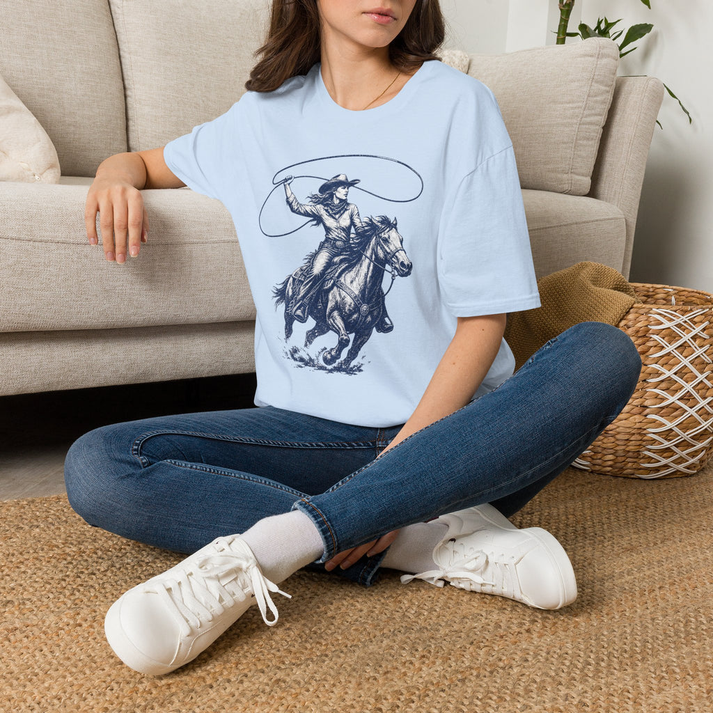 Cowgirl Lasso Tee — Western Horse Riding Graphic T-Shirt