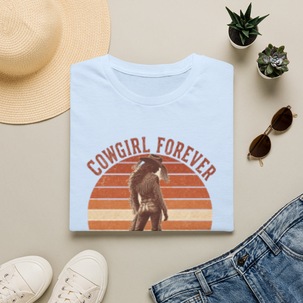 Cowgirl Forever T‑Shirt — Retro Sunset Western Graphic Tee