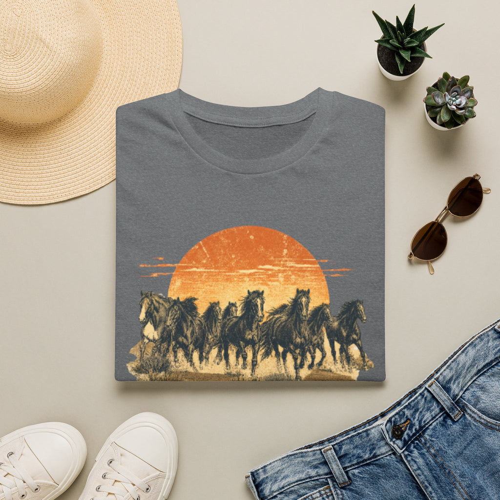 Sunset Mustang T-Shirt — Wild Horse Graphic Tee