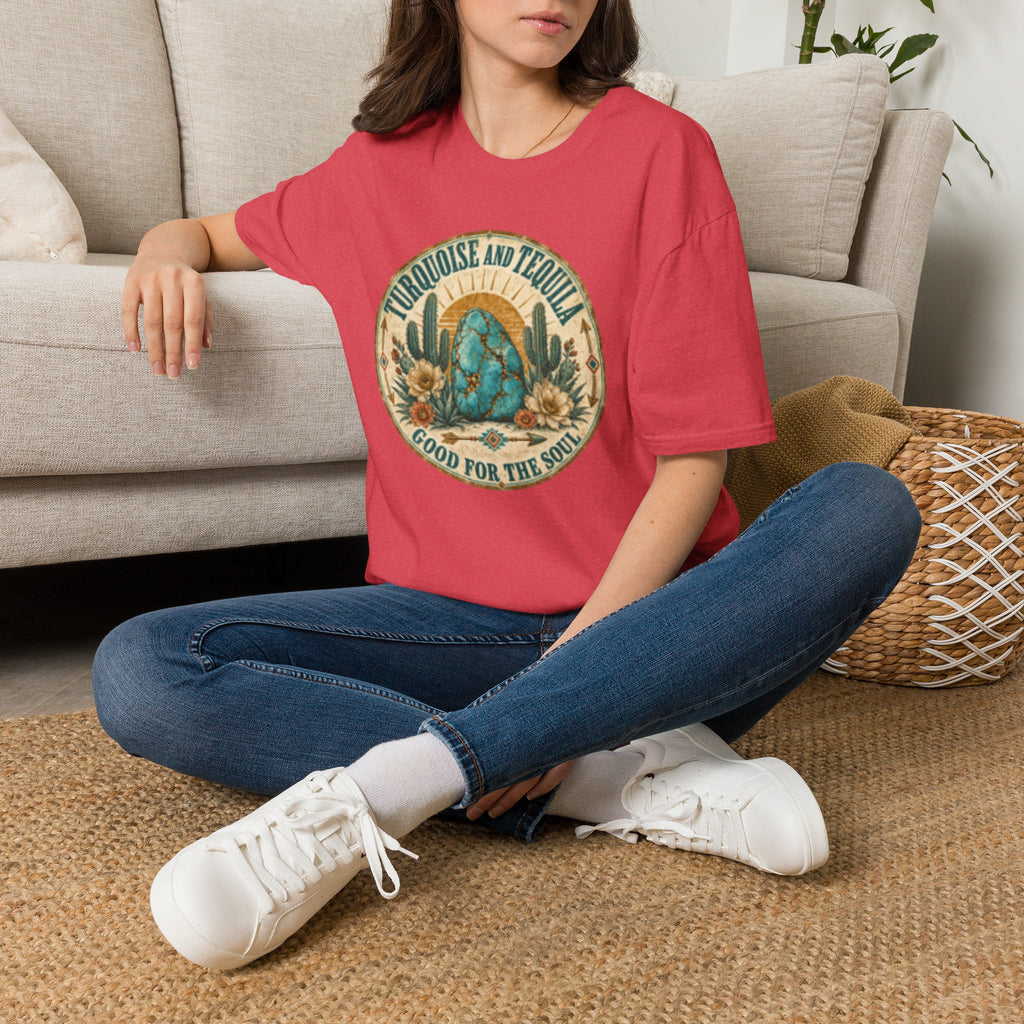 Turquoise & Tequila T-Shirt — Good for the Soul Desert Cactus Graphic