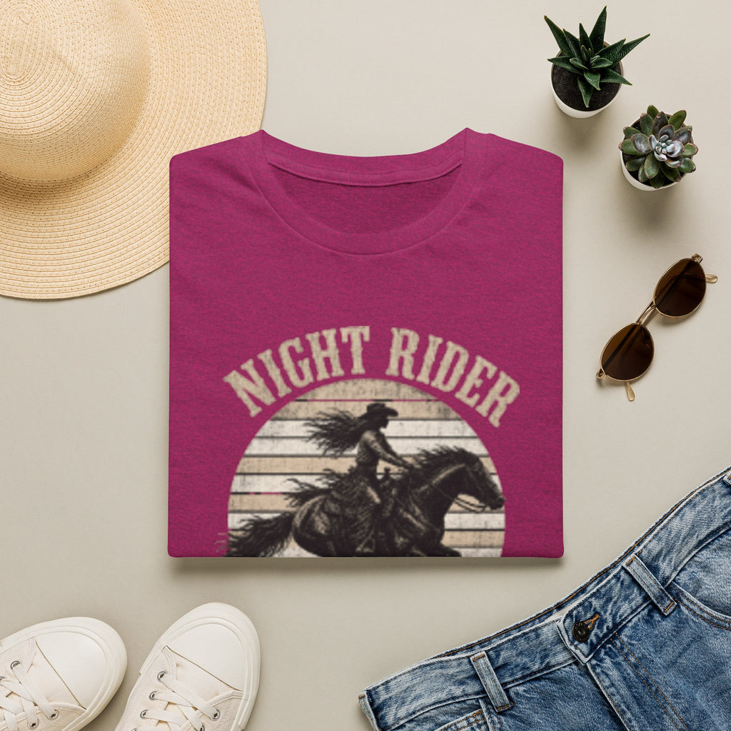 Night Rider Western Horse T-Shirt — Vintage Cowboy Equestrian Tee