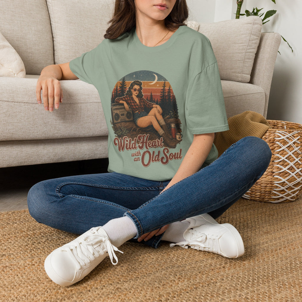 Vintage 'Wild Heart, Old Soul' Graphic T-Shirt