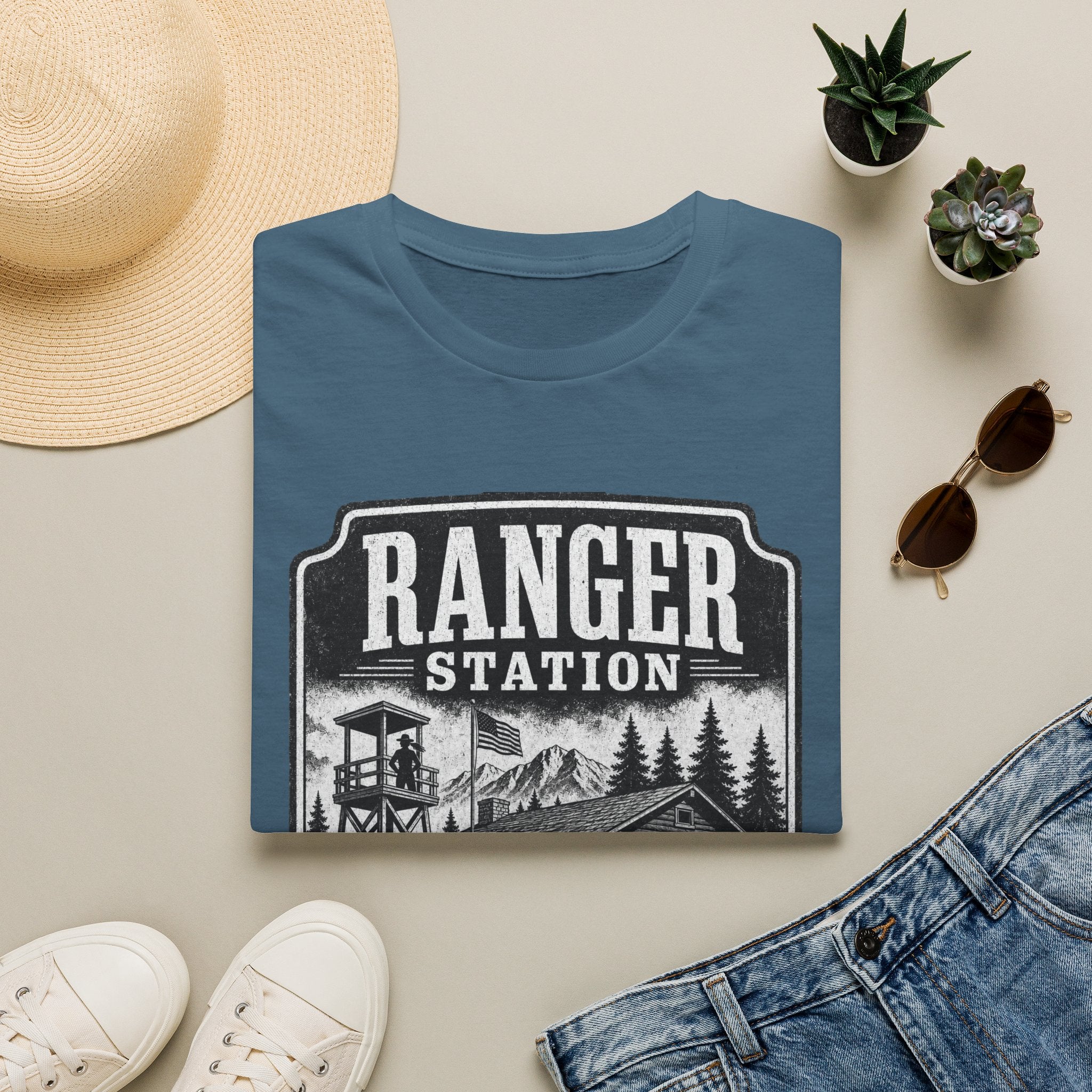 Ranger Station T-Shirt – Vintage National Park Forest Cabin Tee