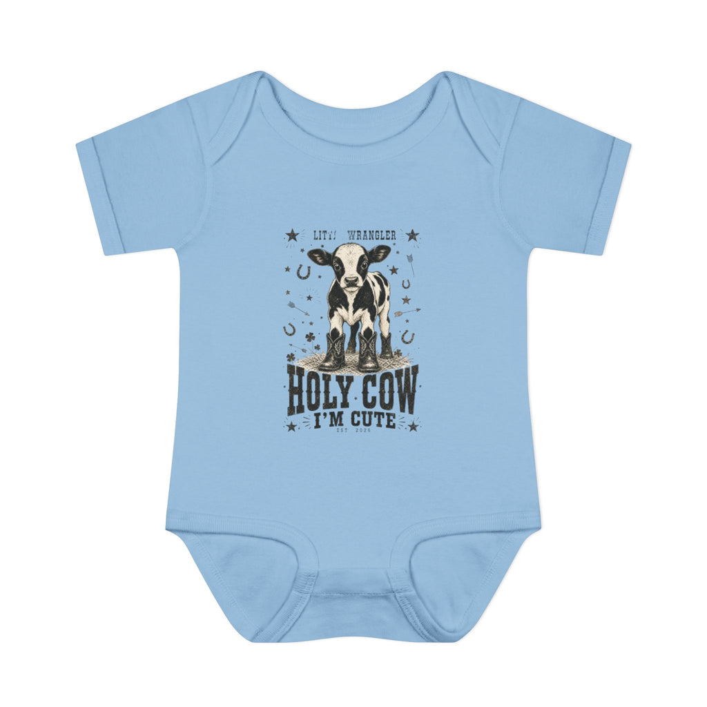 “Holy Cow I’m Cute” Graphic Baby Onesie
