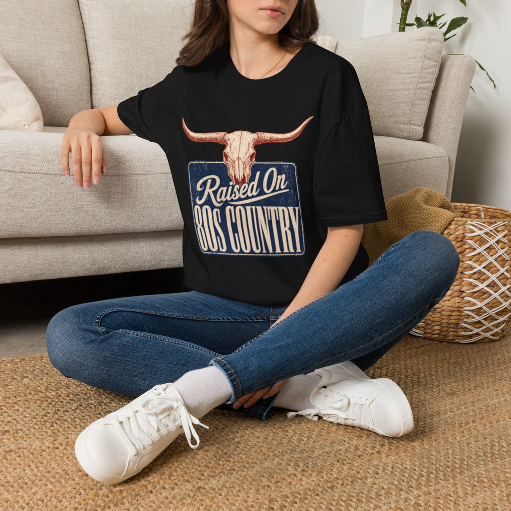 Raised On 80s Country T-Shirt — Vintage Longhorn Western Tee