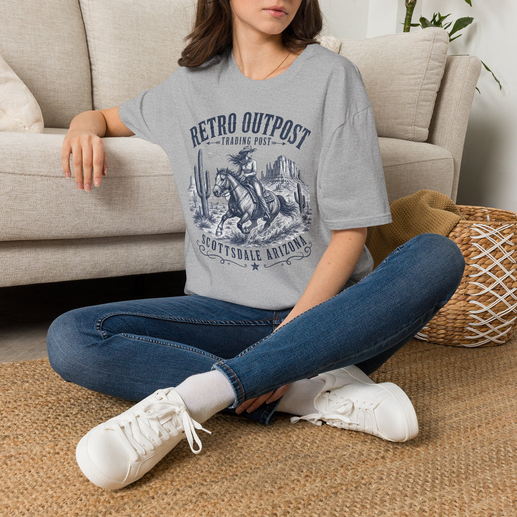 Retro Outpost Cowboy T-Shirt – Scottsdale Arizona Western Graphic Tee