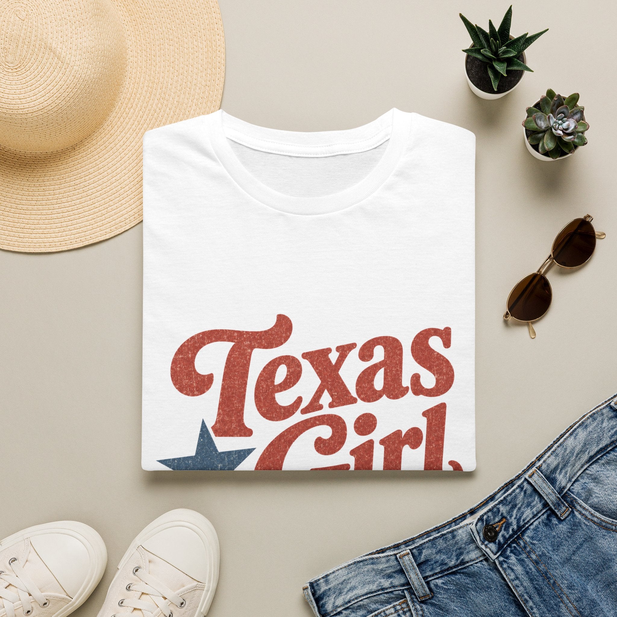 Texas Girl T-Shirt — Vintage Retro Lone Star Graphic Tee