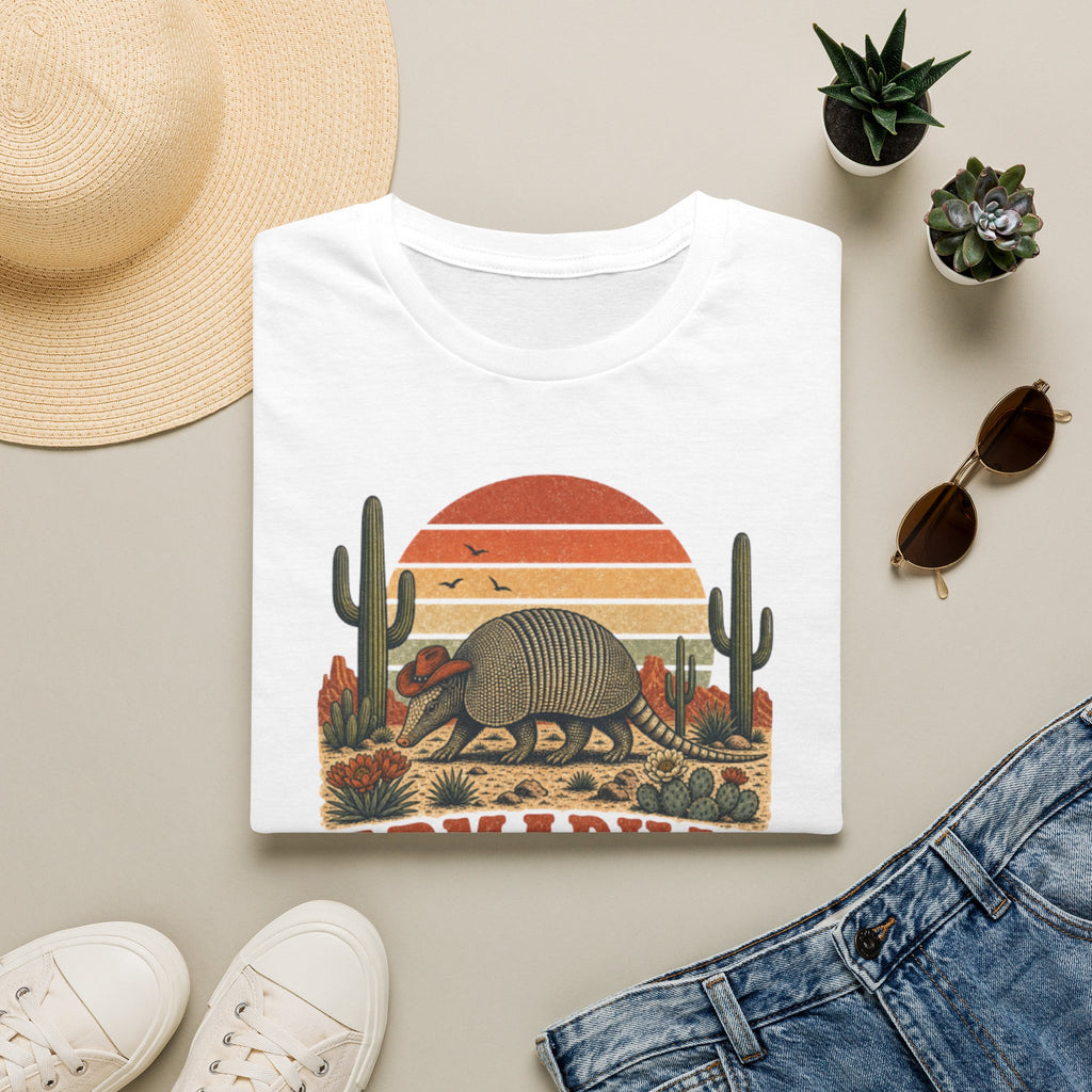 Armadillo Country T-Shirt — Retro Desert Sunset Graphic Shirt