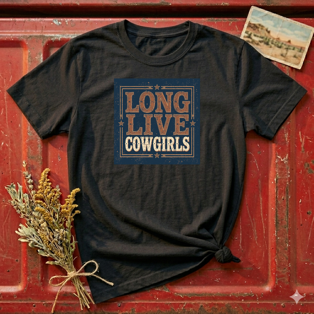Long Live Cowgirls T-Shirt — Vintage Western Cowgirl Graphic Tee