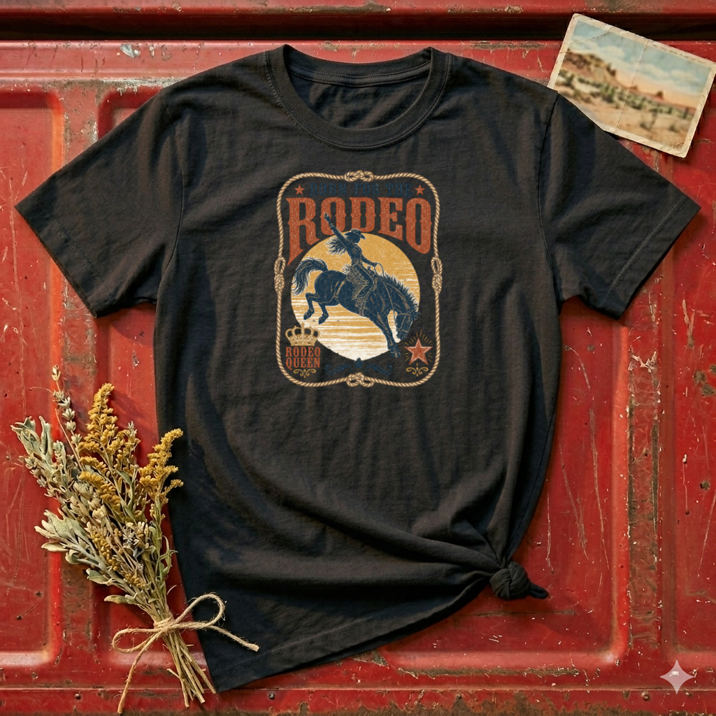 Born for the Rodeo T-Shirt — Western Bull Riding Graphic Tee