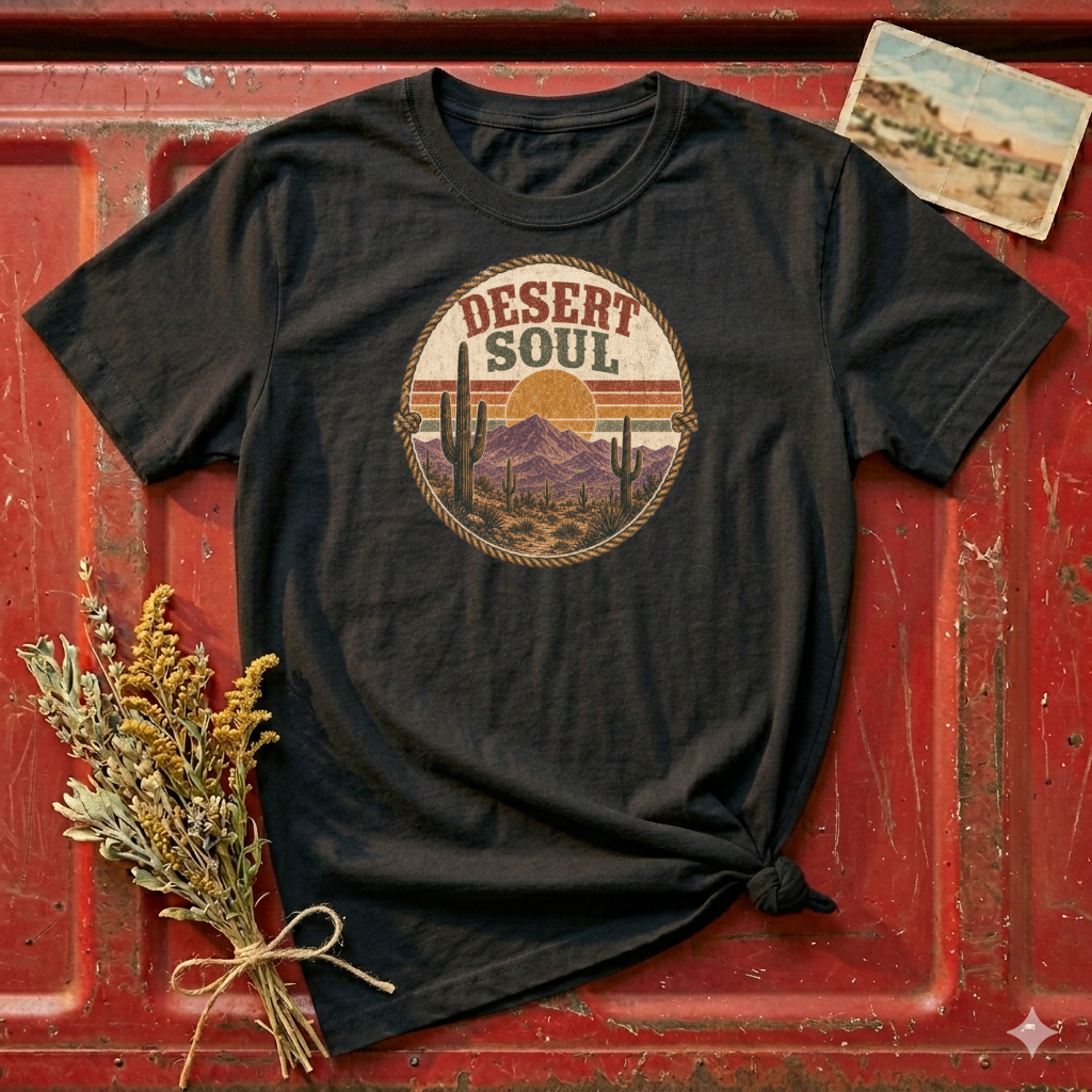 Desert Soul T-Shirt — Vintage Southwestern Sunset Tee