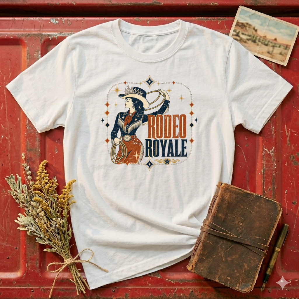 Rodeo Royale T‑Shirt — Vintage Cowgirl Rodeo Graphic Tee