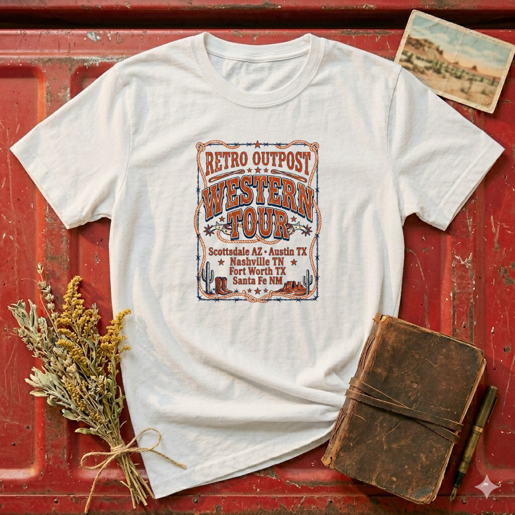 Western Tour Retro Outpost T-Shirt