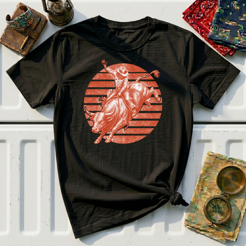 Bull Rider T‑Shirt — Vintage Rodeo Western Graphic Tee