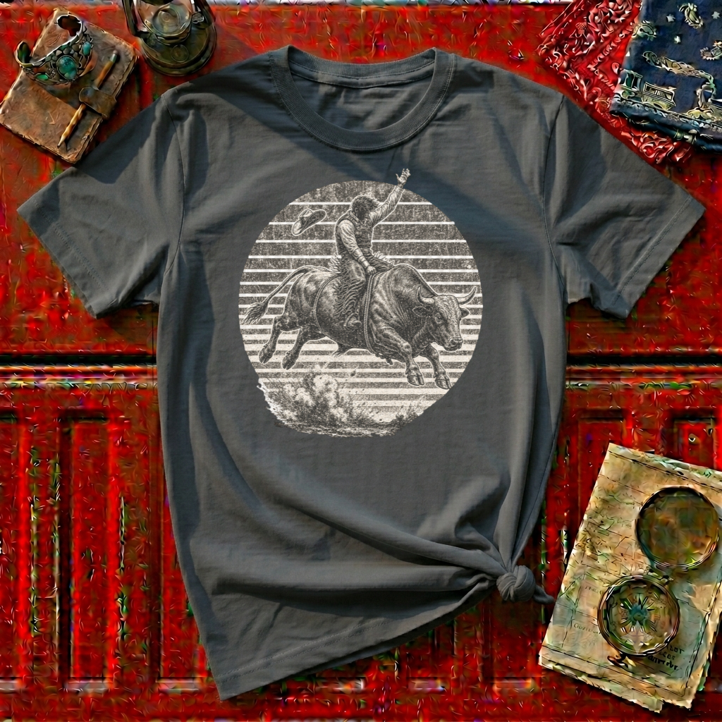 Bull Rider T-Shirt — Vintage Rodeo Western Graphic Tee
