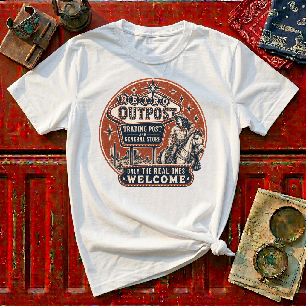 Retro Outpost T‑Shirt — Vintage Trading Post Graphic Tee