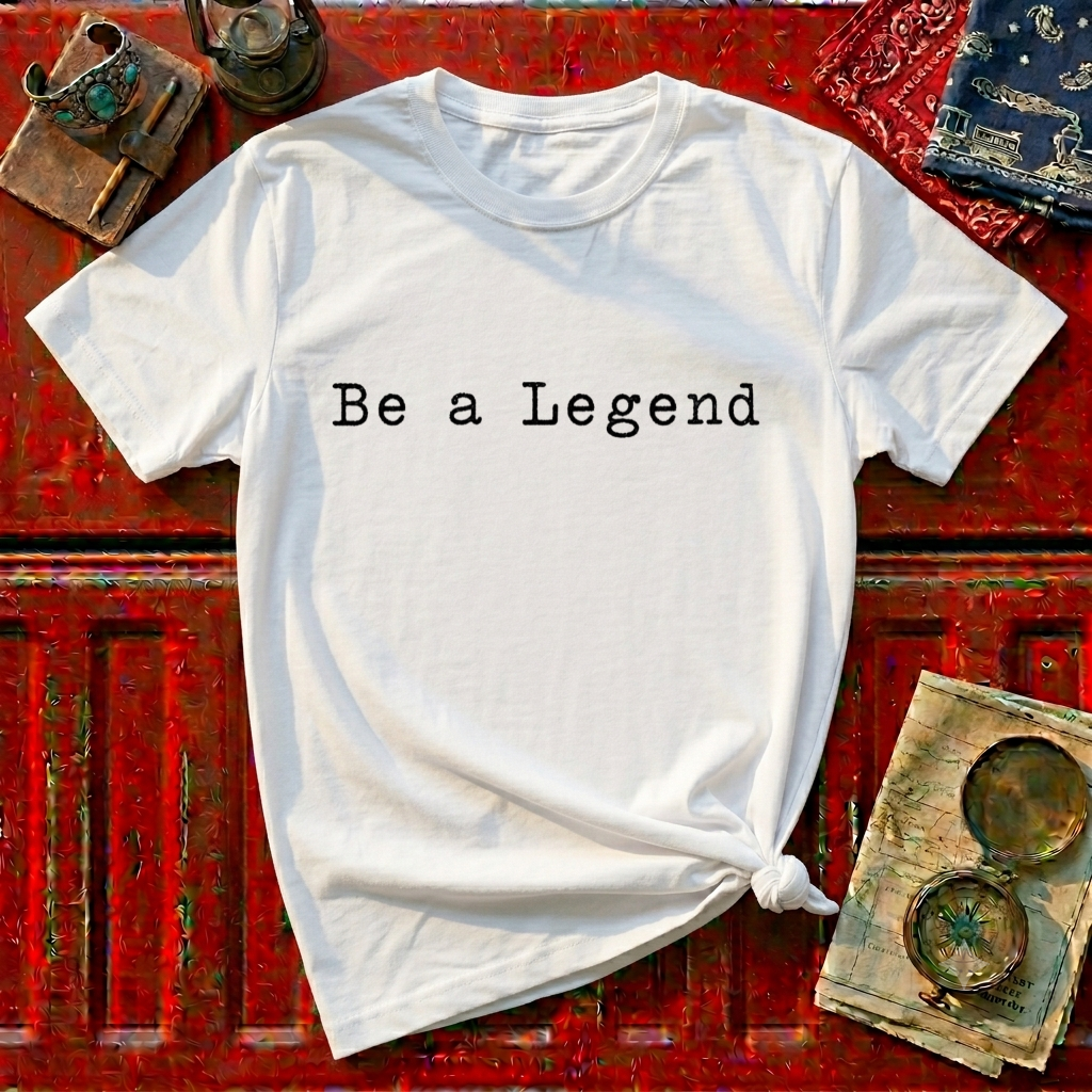 Be a Legend T-Shirt — Inspirational Minimal Typography Tee