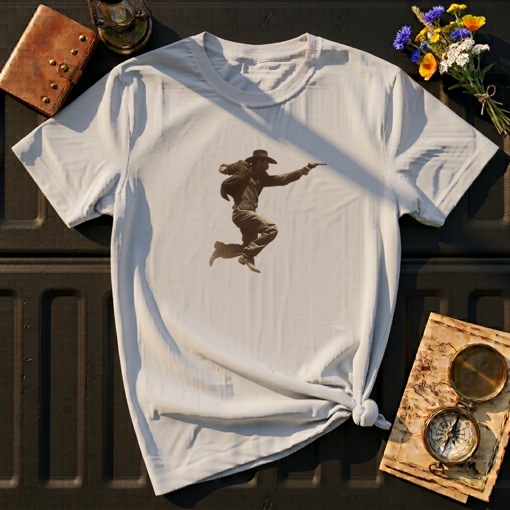 Cowboy Silhouette T-Shirt — Wild West Era Graphic Tee