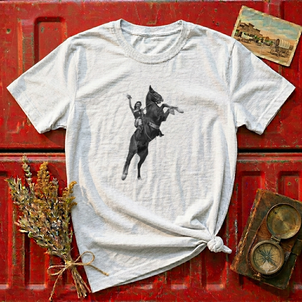 Cowgirl Graphic T‑Shirt — Vintage Horse & Rider Tee