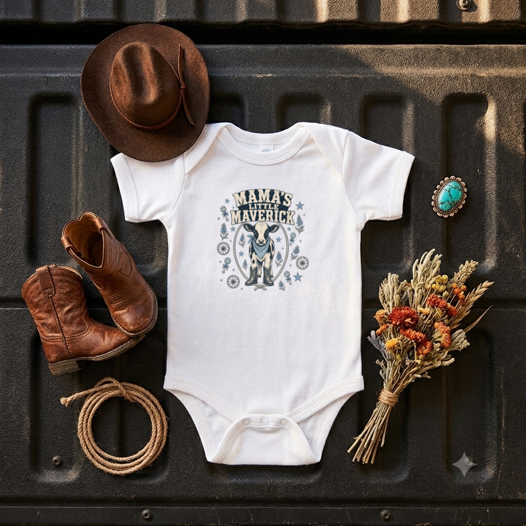 Infant Bodysuit – “Lil' Maverick” Western Cowboy Baby Onesie