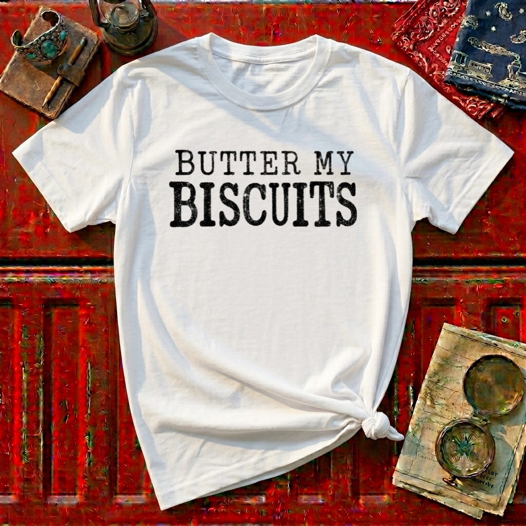 Butter My Biscuits T-Shirt — Southern Comfort Vintage Graphic Tee