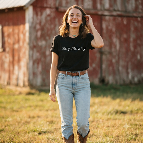 "Boy, Howdy" Colored T-Shirt