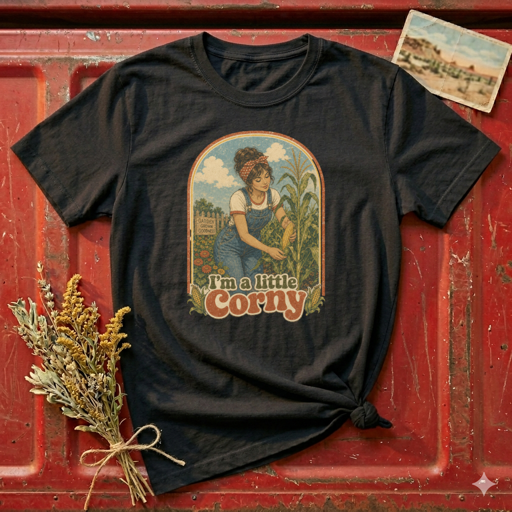 I'm a Little Corny Vintage Crop T-Shirt