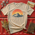 Vintage Sunset Mountain T-Shirt — Retro Scenic Graphic Tee
