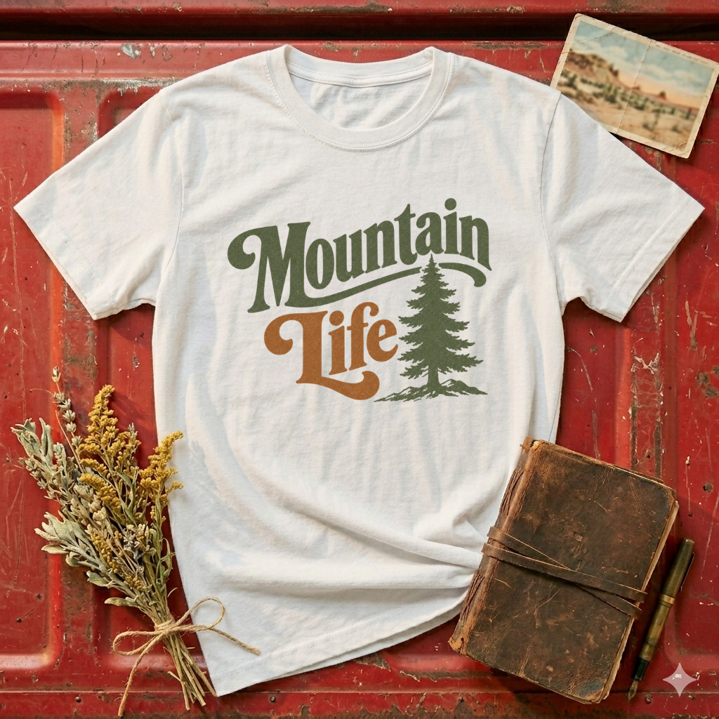 Mountain Life T-Shirt — Vintage Outdoor Nature Graphic Tee